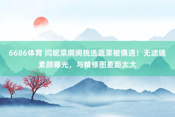 6686体育 闫妮菜阛阓挑选蔬菜被偶遇！无滤镜素颜曝光，与精修图差距太大